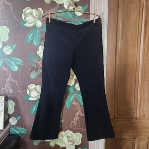 Free People Velvet Flare Pants Black Boho Bell Bottom Stretch Women S